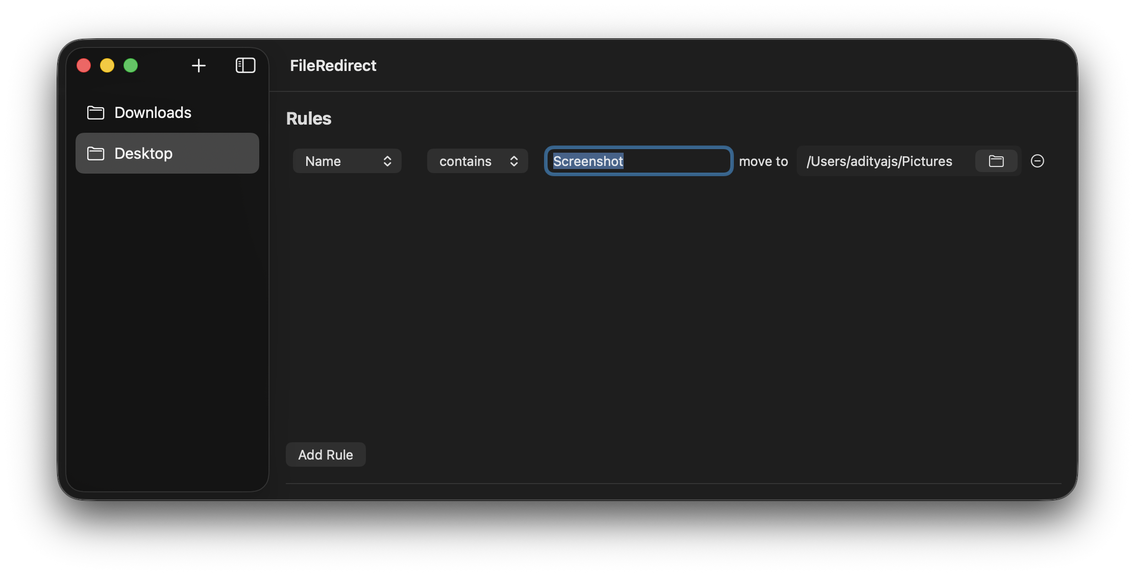 Desktop screenshots being moved into Pictures
